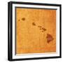 Hawaii State Words-David Bowman-Framed Giclee Print