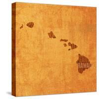 Hawaii State Words-David Bowman-Stretched Canvas