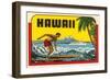 Hawaii, Surfer at Diamond Head, Cruise Ship-null-Framed Art Print