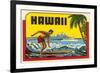 Hawaii, Surfer at Diamond Head, Cruise Ship-null-Framed Premium Giclee Print