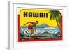 Hawaii, Surfer at Diamond Head, Cruise Ship-null-Framed Premium Giclee Print