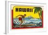 Hawaii, Surfer at Diamond Head, Cruise Ship-null-Framed Art Print