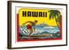 Hawaii, Surfer at Diamond Head, Cruise Ship-null-Framed Art Print