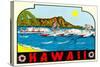 Hawaii, Surfers at Diamond Head-null-Stretched Canvas