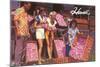 Hawaii, Tourists with Boxes of Blossoms-null-Mounted Art Print