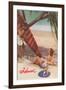 Hawaii, Tourists with Surfboard-null-Framed Art Print