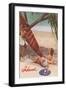 Hawaii, Tourists with Surfboard-null-Framed Art Print