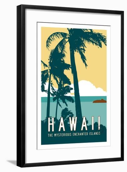 Hawaii Travel Poster-Michael Jon Watt-Framed Giclee Print