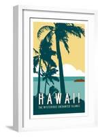 Hawaii Travel Poster-Michael Jon Watt-Framed Giclee Print