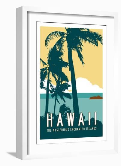 Hawaii Travel Poster-Michael Jon Watt-Framed Giclee Print