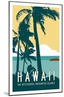 Hawaii Travel Poster-Michael Jon Watt-Mounted Giclee Print