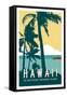 Hawaii Travel Poster-Michael Jon Watt-Framed Stretched Canvas