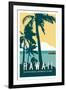 Hawaii Travel Poster-Michael Jon Watt-Framed Giclee Print