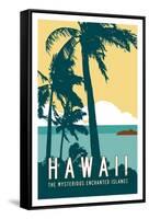 Hawaii Travel Poster-Michael Jon Watt-Framed Stretched Canvas