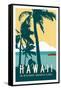 Hawaii Travel Poster-Michael Jon Watt-Framed Stretched Canvas