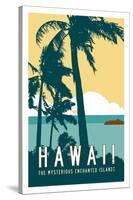 Hawaii Travel Poster-Michael Jon Watt-Stretched Canvas