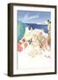 Hawaii Travel Poster-null-Framed Art Print