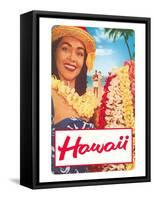 Hawaii, Woman with Frangipani Leis-null-Framed Stretched Canvas
