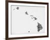 Hawaii Word Cloud 2-NaxArt-Framed Art Print