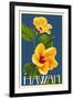 Hawaii - Yellow Hibiscus Flower-Lantern Press-Framed Art Print