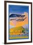 Hawaiian Airlines, 40 Years of Service-C.e. White-Framed Art Print