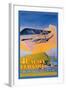 Hawaiian Airlines, 40 Years of Service-C.e. White-Framed Art Print