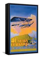 Hawaiian Airlines, 40 Years of Service-C.e. White-Framed Stretched Canvas