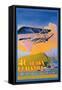 Hawaiian Airlines, 40 Years of Service-C.e. White-Framed Stretched Canvas