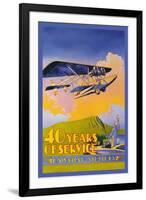 Hawaiian Airlines, 40 Years of Service-C.e. White-Framed Art Print