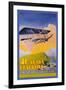 Hawaiian Airlines, 40 Years of Service-C.e. White-Framed Art Print