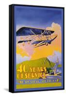 Hawaiian Airlines, 40 Years of Service-C.e. White-Framed Stretched Canvas