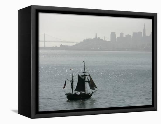 Hawaiian Chieftan, Tallship Saling on the San Francisco Bay, c.2007-Eric Risberg-Framed Stretched Canvas