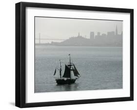 Hawaiian Chieftan, Tallship Saling on the San Francisco Bay, c.2007-Eric Risberg-Framed Photographic Print