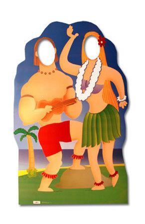 Hawaiian Couple Cut Out Lifesize Stand-In' Cardboard Cutouts |  AllPosters.com