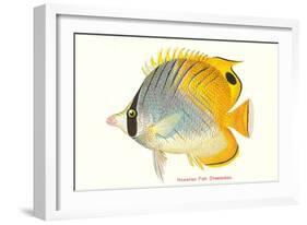 Hawaiian Fish, Chaetodon-null-Framed Art Print