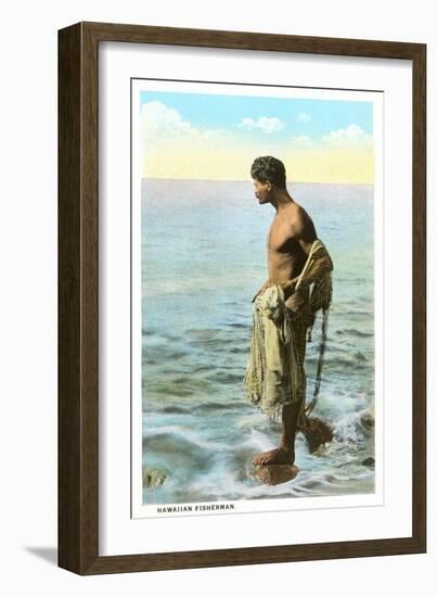 Hawaiian Fisherman-null-Framed Art Print