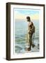 Hawaiian Fisherman-null-Framed Art Print