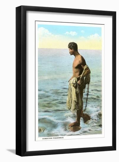 Hawaiian Fisherman-null-Framed Art Print