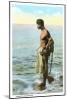 Hawaiian Fisherman-null-Mounted Art Print