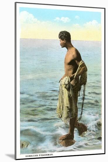 Hawaiian Fisherman-null-Mounted Art Print