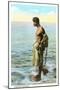 Hawaiian Fisherman-null-Mounted Art Print