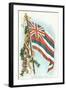 Hawaiian Flag and Leis-null-Framed Art Print