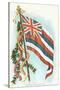 Hawaiian Flag and Leis-null-Stretched Canvas