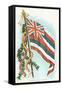 Hawaiian Flag and Leis-null-Framed Stretched Canvas