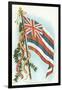 Hawaiian Flag and Leis-null-Framed Art Print