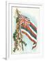 Hawaiian Flag and Leis-null-Framed Art Print