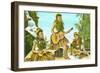 Hawaiian Hula Dancers with Guitar and Ukuleles-null-Framed Art Print