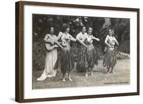 Hawaiian Hula Dancers-null-Framed Art Print