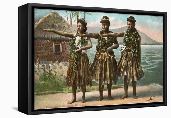 Hawaiian Hula Dancers-null-Framed Stretched Canvas