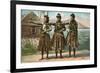 Hawaiian Hula Dancers-null-Framed Premium Giclee Print